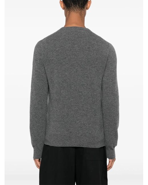 COMME DES GARÇONS PLAY Gray Heart-Patch Wool Jumper for men