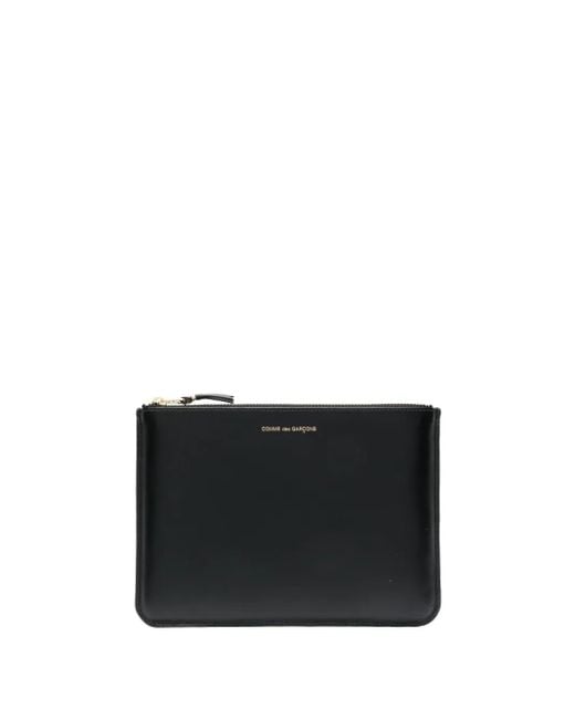Comme des Garçons Black Logo-Print Leather Wallet