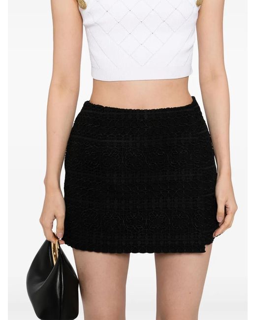 Elie Saab Black Macramé Shorts