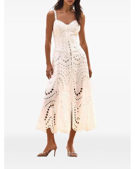 Charo Ruiz Natural Lace Scalloped Solace Dress
