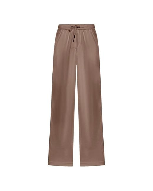 Brunello Cucinelli Brown Drawstring Trousers
