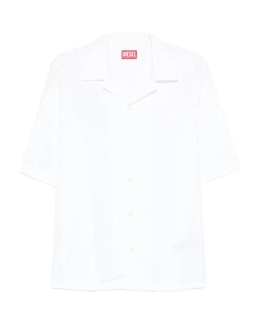 DIESEL White S- Mac Short-Sleeve Shirt for men