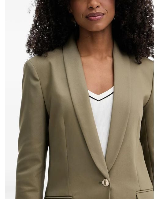 Morgan Green Shawl-Lapel Single-Breasted Blazer