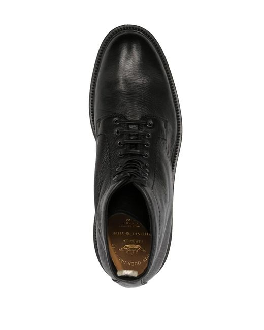 Officine Creative Black Lace-Up Ankle Boots for men