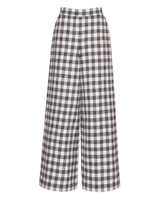 Cara Cara White Mayflower Gingham Trousers