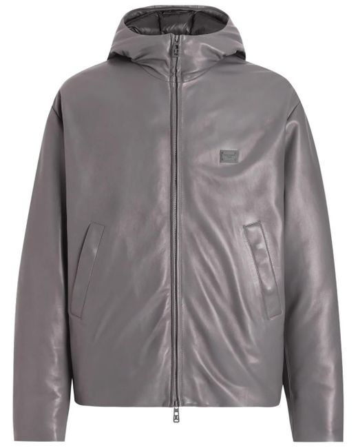 Dolce & Gabbana Bomberjack Met Logoplakkaat in het Gray voor heren
