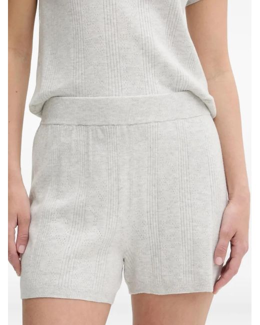 DKNY Gray Gerippter Pyjama mit U-Ausschnitt