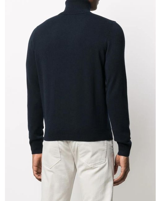 Malo Blue Turtleneck Jumper for men