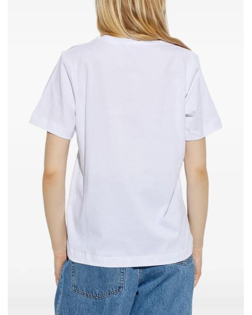Munthe White Nyla Photographic-Print T-Shirt