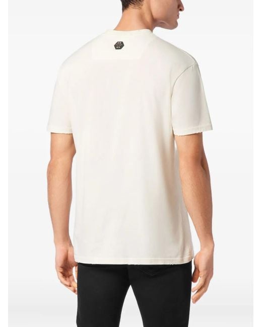 Philipp Plein White Rombo Monaco T-Shirt for men