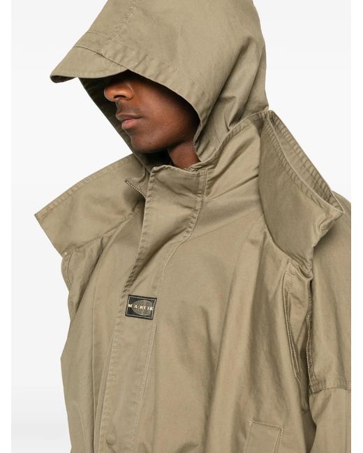 Martine Rose Natural Hooded Drawstring-Waist Coat for men