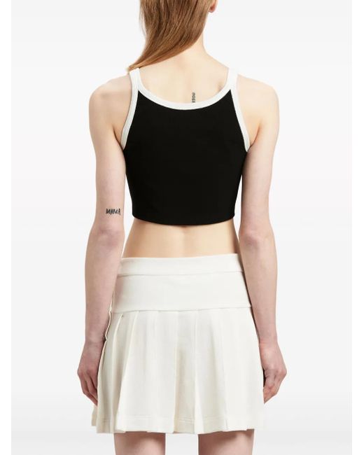 Palm Angels Black Monogram Tank Top Off