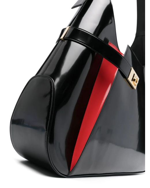 Ferragamo Black Extra Large Hobo Shoulder Bag