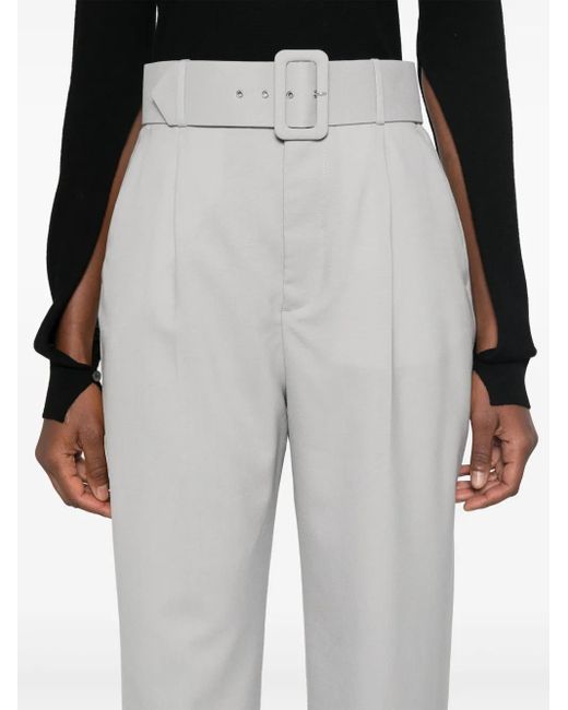 Marni Gray Belted Tailored Trousers