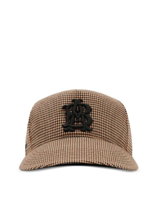 About Blank Monogram Baseballkappe mit Hahnentrittmuster in Brown für Herren