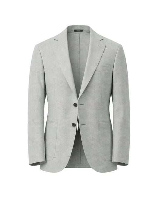 Tombolini Gray Blazer À Carreaux Prince De Galles for men