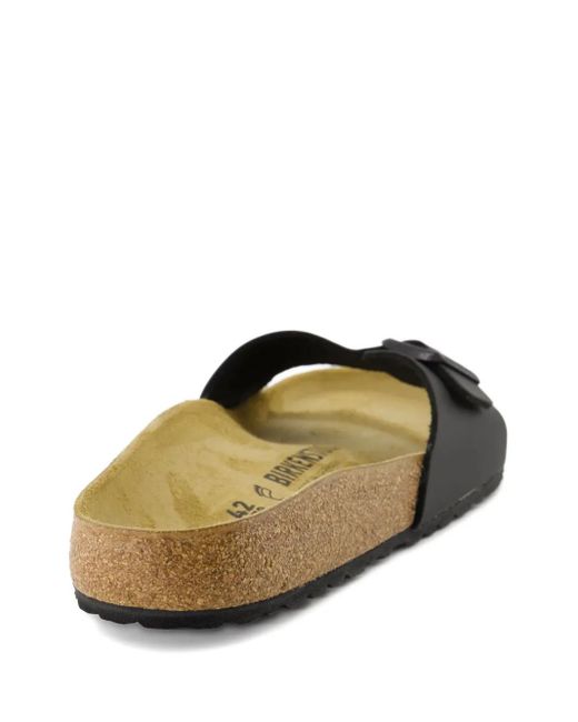 Birkenstock Black Madrid Buckle Single-Band Sandals for men