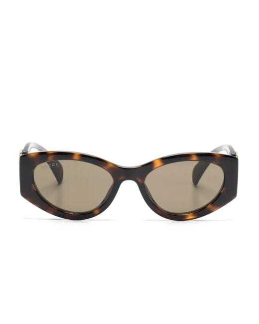 Gucci Multicolor Tortoiseshell Cat-Eye Sunglasses
