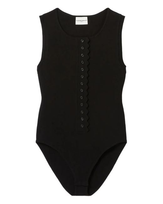 Claudie Pierlot Black Sleeveless Knitted Bodysuit