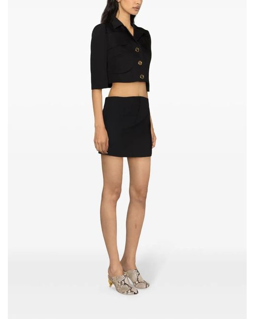 Patou Black Cotton Cropped Jacket