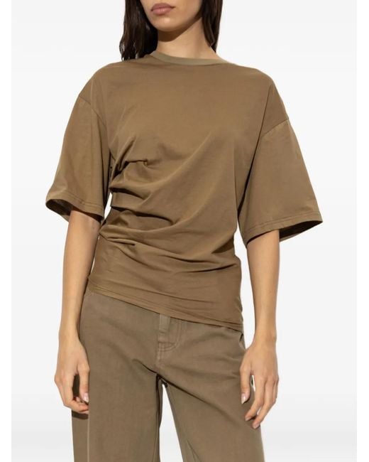Christopher Esber Natural Draped Cotton Top