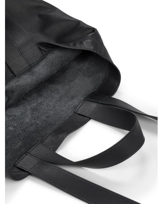 Marsèll Black Sporta Leather Tote Bag for men