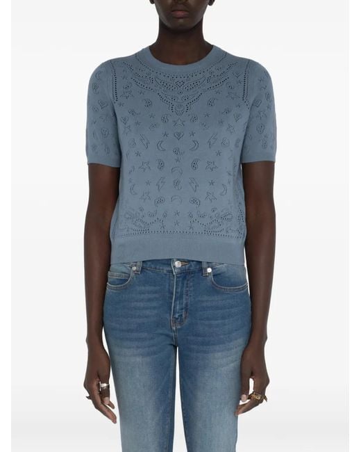 Zadig & Voltaire Blue Dolly Crew-Neck Sweatshirt