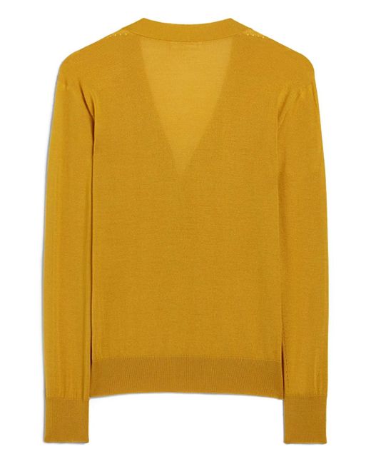 Jil Sander Yellow Knitted Cardigan