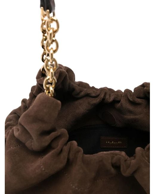 DeMellier London Brown Midi Miami Suede Shoulder Bag