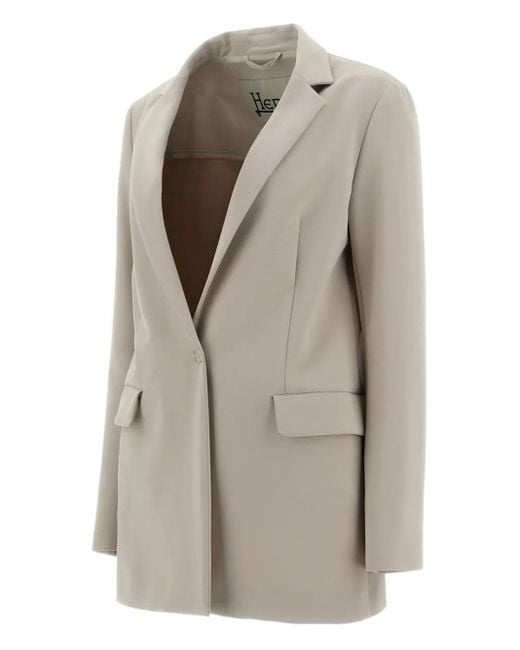 Herno Natural Pocket Single-Breasted Jacket