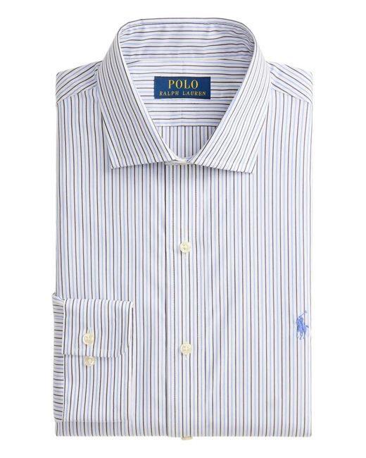 Polo Ralph Lauren Blue Striped Buttoned Shirt for men