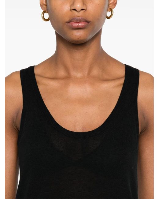 Totême  Black Knitted Tank Top