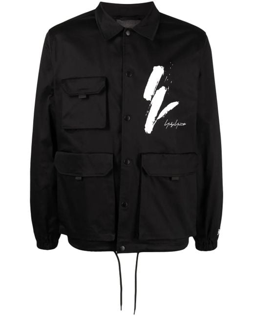 Yohji Yamamoto Black X New Era Logo-Print Jacket for men
