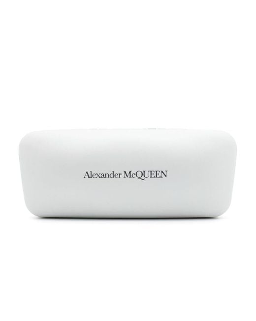 Alexander McQueen White Shield-frame Sunglasses