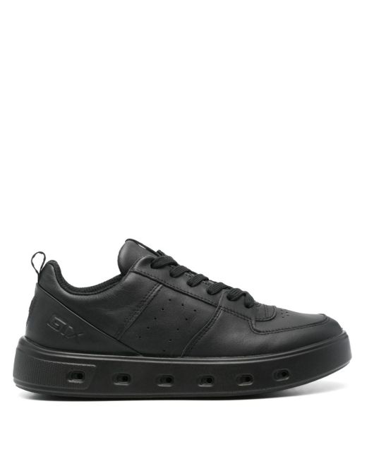 Ecco Black Street7 20 Leather Sneakers