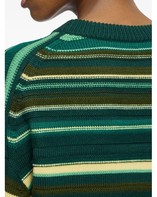 J.W. Anderson Green Gestreifter Pullover