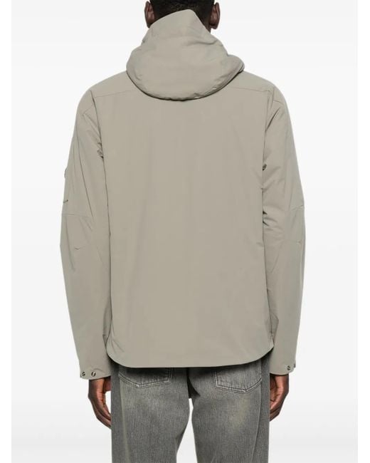 C P Company Gray Hooded Zip-Front Jacket for men