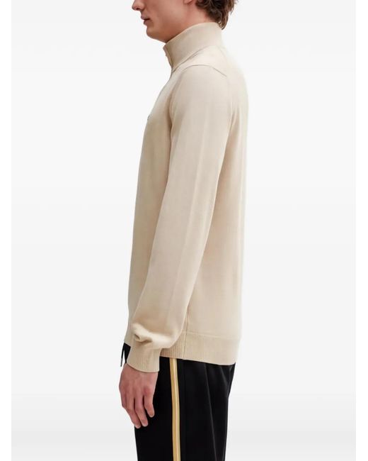 Lacoste Natural Zip-Neck Sweatshirt for men