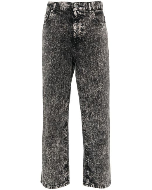 Marni Gray Straight-Leg-Jeans mit hohem Bund