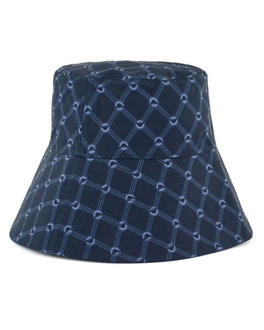 Emporio Armani Blue Monogram Bucket Hat