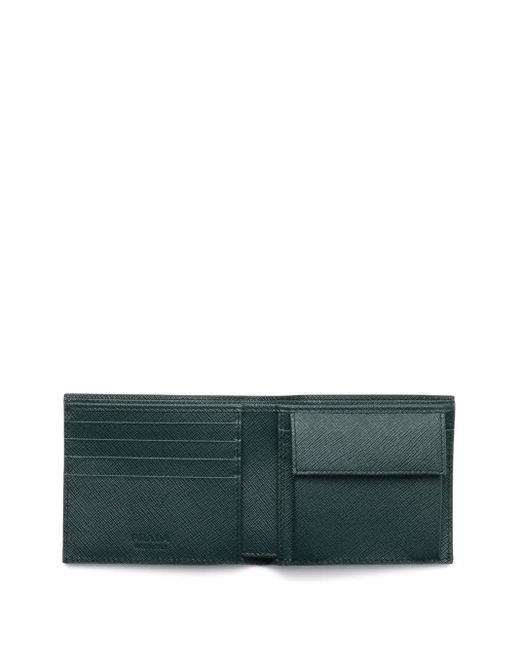 Prada Portemonnaie Aus Saffiano-Leder in Gray für Herren
