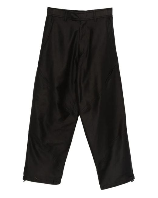 Goldwin Black Helicoid Cotton Trousers for men
