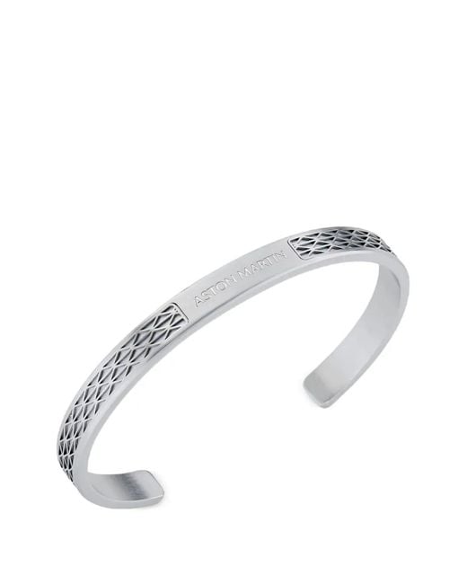 Aston Martin Watches White Engraved Bangle for men