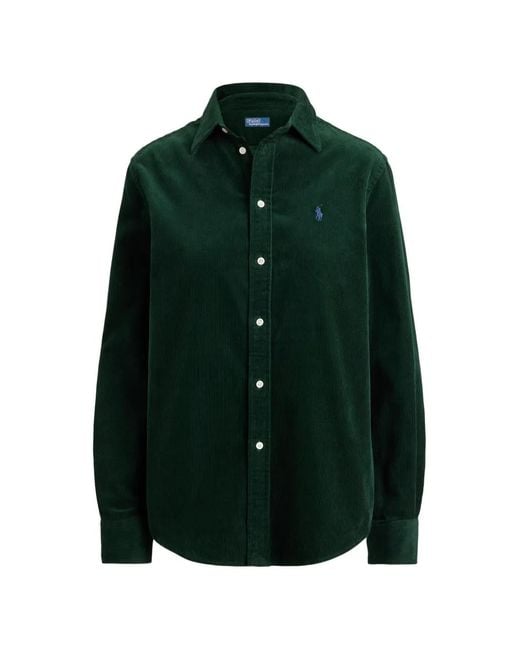 Polo Ralph Lauren Green Pony-Embroidered Corduroy Shirt