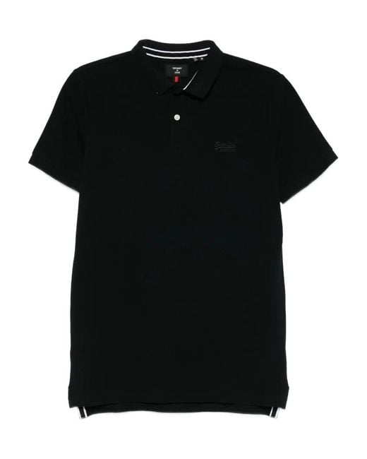 Superdry Black Classic Polo Shirt for men