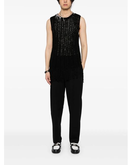 CROQUIS Black Drawstring Trousers for men