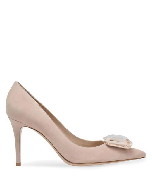 Gianvito Rossi Pink Jaipur 85Mm Suede Pumps