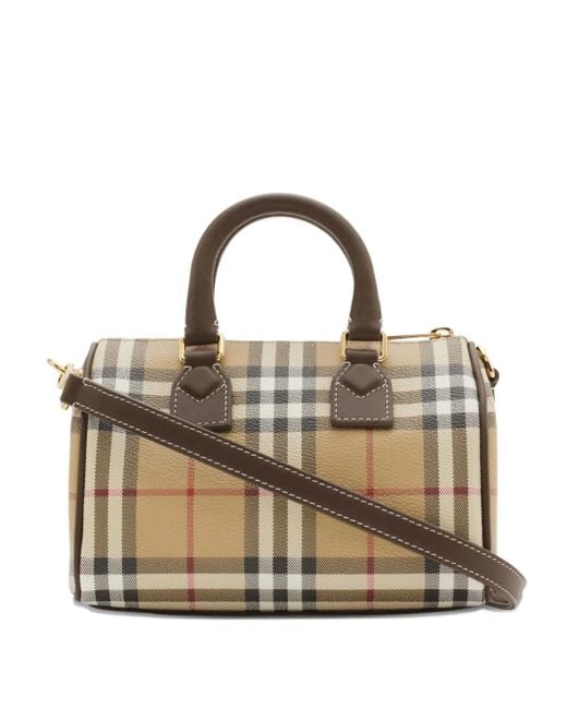 Burberry Metallic Checked Tote Bag