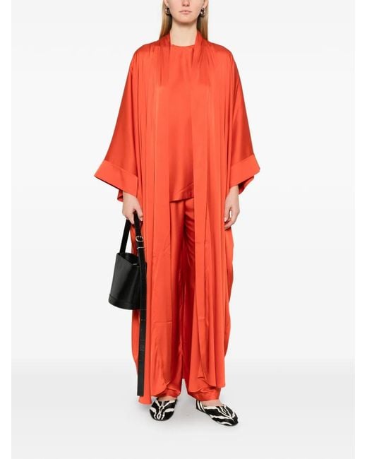 Silkylicious Red Abaya Three-Piece Set