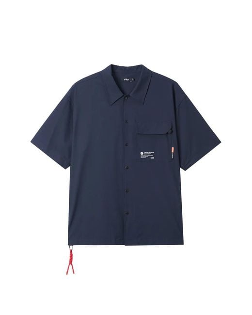 Izzue Blue Pocket Short-Sleeve Shirt for men